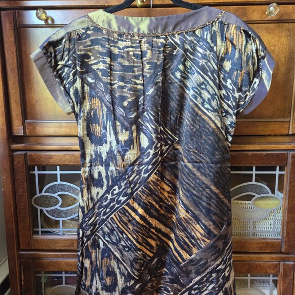 Beautiful mini Dress 100% Silk Animal Print - Picture 4 of 5